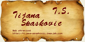 Tijana Spasković vizit kartica